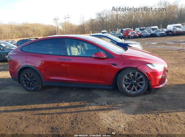 7SAXCAE5XRF442687 2024 TESLA MODEL X Red Սարքավորումների վահանակի տեսք