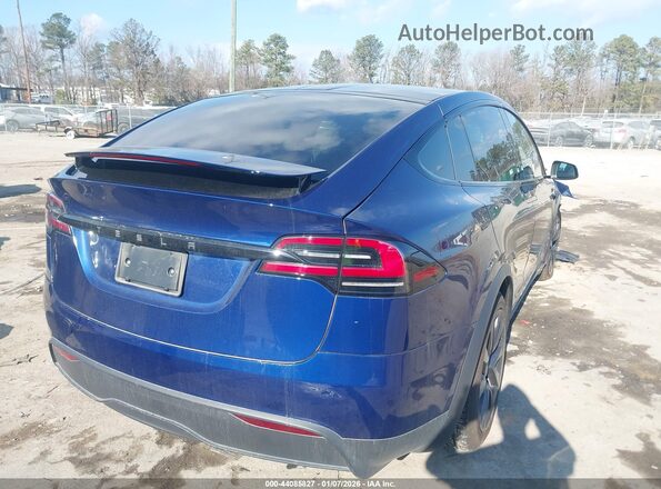 7SAXCBE57RF458853 2024 TESLA MODEL X Синий Задняя правая четверть