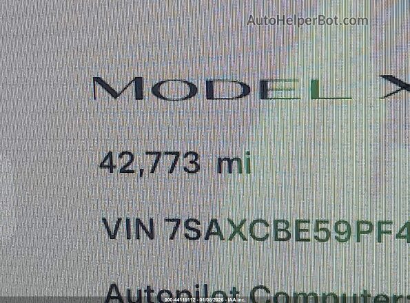 7SAXCBE59PF427200 2023 TESLA MODEL X Белый 