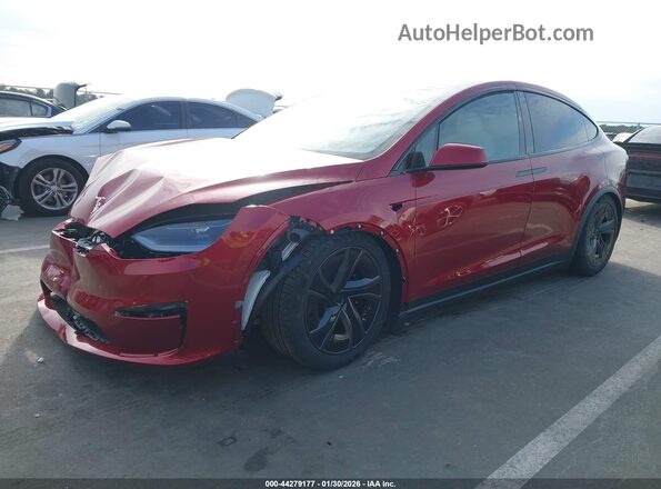 7SAXCBE59TF474298 2026 TESLA MODEL X Burgundy Front left