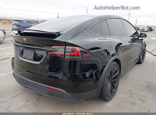 7SAXCBE5XPF375897 2023 TESLA MODEL X Черный Задняя правая четверть