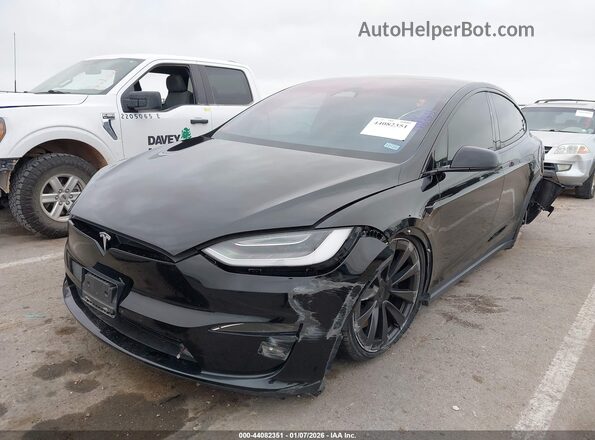 7SAXCBE5XPF375897 2023 TESLA MODEL X Черный Передняя левая четверть