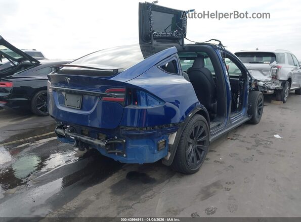 7SAXCDE53PF371394 2023 TESLA MODEL X Синий Задняя правая четверть