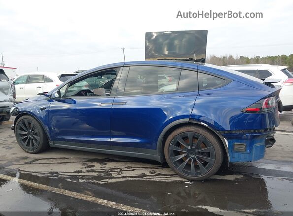 7SAXCDE53PF371394 2023 TESLA MODEL X Синий Вид задней части салона