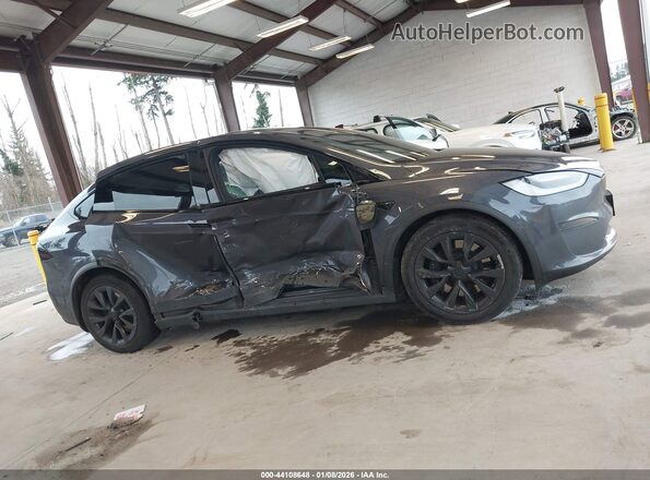 7SAXCDE58NF337576 2022 TESLA MODEL X Gray Widok zestawu wskaźników