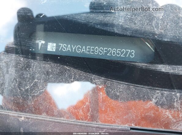 7SAYGAEE9SF265273 2025 TESLA MODEL Y Black Вид підкапотного простору