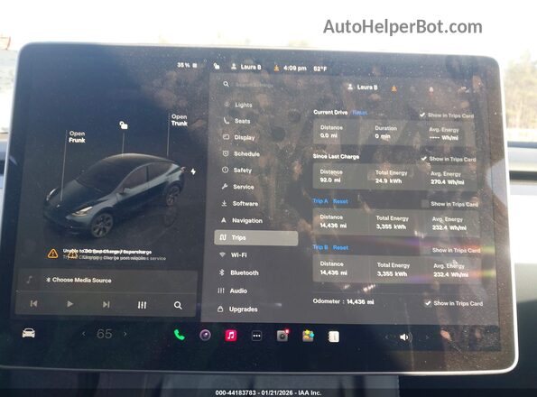 7SAYGDED0SA348838 2025 TESLA MODEL Y Gray უკანა სავარძლების ხედი