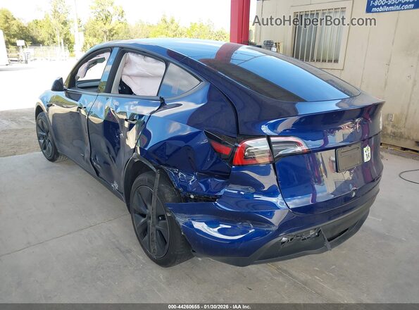 7SAYGDED1SF227982 2025 TESLA MODEL Y Синий Задняя левая четверть