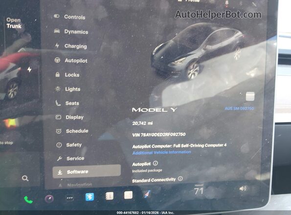 7SAYGDED2RF092750 2024 TESLA MODEL Y Черный 