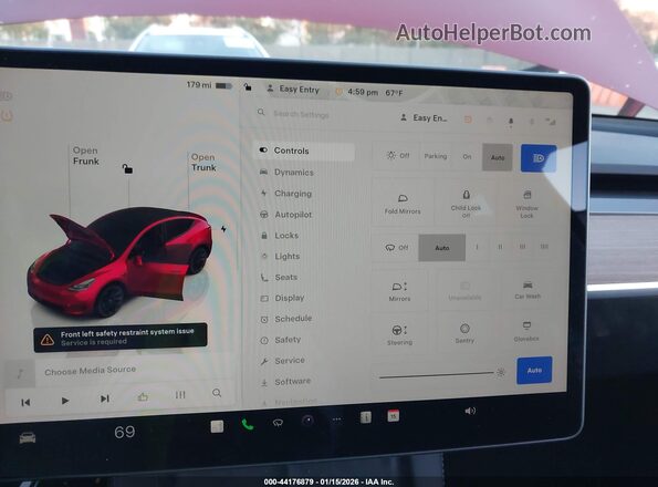 7SAYGDED6RF129542 2024 TESLA MODEL Y Burgundy 