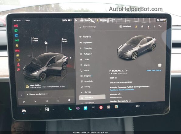 7SAYGDED8SA375060 2025 TESLA MODEL Y Black Вид задніх сидінь