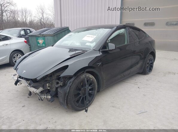 7SAYGDEE1NA007512 2022 TESLA MODEL Y Black წინა მარცხენა ხედი სამი მეოთხედიდან