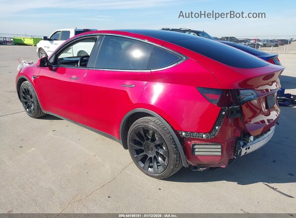 7SAYGDEE3NF386239 2022 TESLA MODEL Y Red Rear left