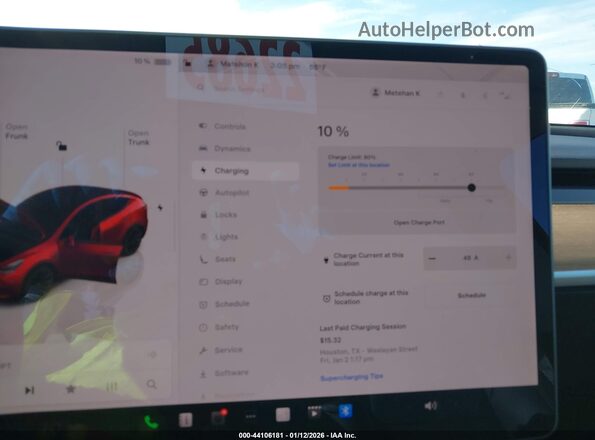 7SAYGDEE3NF386239 2022 TESLA MODEL Y Red 