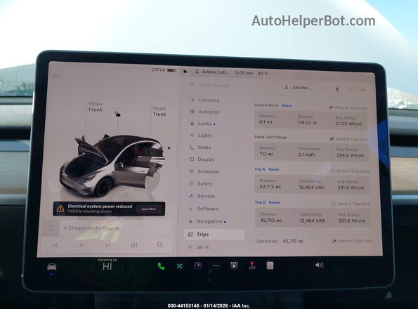 7SAYGDEE4NF385049 2022 TESLA MODEL Y White უკანა სავარძლების ხედი