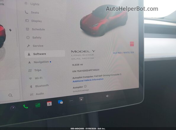 7SAYGDEE4PF745231 2023 TESLA MODEL Y Red Հետևի նստատեղերի տեսք