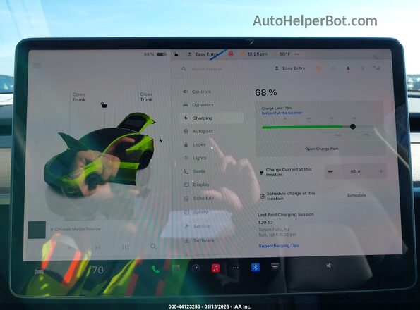 7SAYGDEE6NA019607 2022 TESLA MODEL Y Dark Blue 