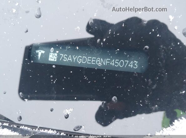 7SAYGDEE6NF450743 2022 TESLA MODEL Y Blue Engine compartment view