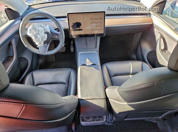 7SAYGDEE6NF576035 2022 TESLA MODEL Blue Dashboard view