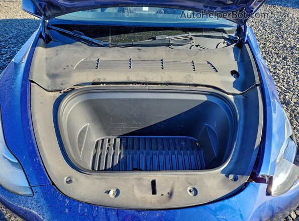 7SAYGDEE6NF576035 2022 TESLA MODEL Blue Rear interior view
