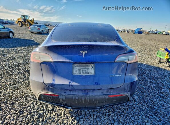 7SAYGDEE6NF576035 2022 TESLA MODEL Blue Rear view