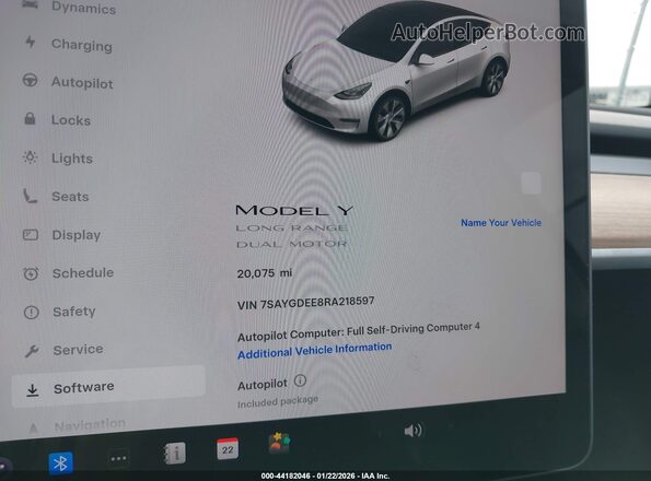 7SAYGDEE8RA218597 2024 TESLA MODEL Y White Հետևի նստատեղերի տեսք