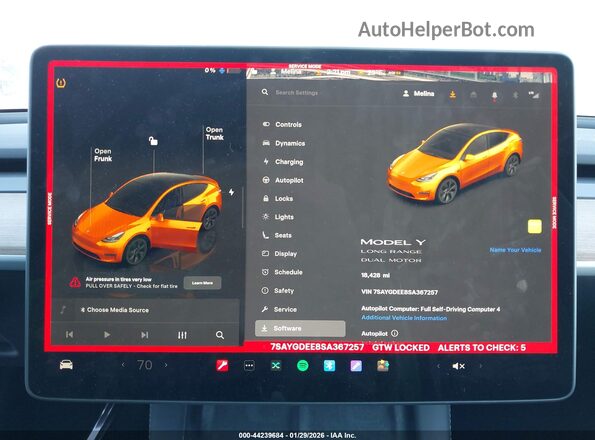 7SAYGDEE8SA367257 2025 TESLA MODEL Y Gray Vista de los asientos traseros