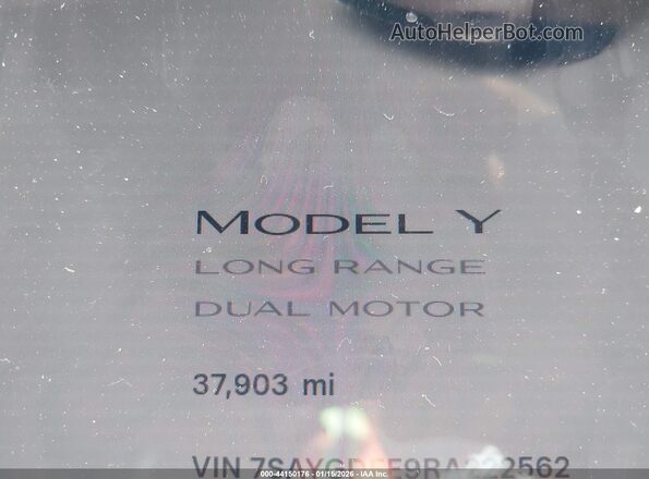 7SAYGDEE9RA222562 2024 TESLA MODEL Y Белый Вид задних сидений