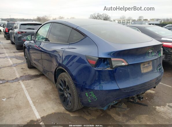 7SAYGDEEXNF574398 2022 TESLA MODEL Y Blue Rear left