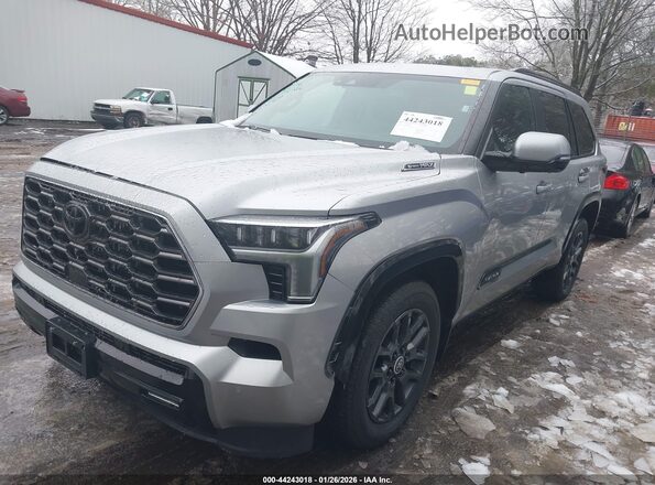 7SVAAABA9RX028385 2024 TOYOTA SEQUOIA Gray წინა მარცხენა ხედი სამი მეოთხედიდან