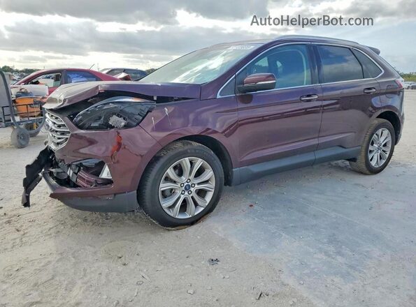 2FMPK3K90KBC15770 2019 FORD EDGE Maroon Rear left
