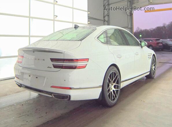 KMTGB4SC2NU092298 2022 GENESIS G80 White Առջևի աջ