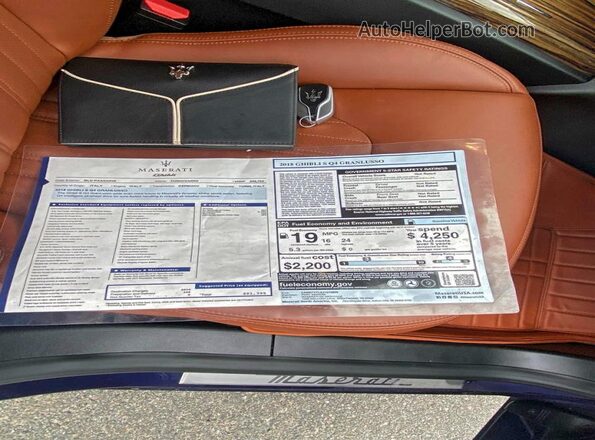 ZAM57YTL2J1270859 2018 MASERATI GHIBLI Blue უკანა სალონის ხედი