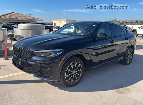 5UXCY6C05N9M64388 2022 BMW X6 Синий Задняя правая четверть
