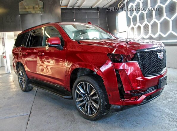 1GYS4EKL0PR338399 2023 CADILLAC ESCALADE Red Rear left