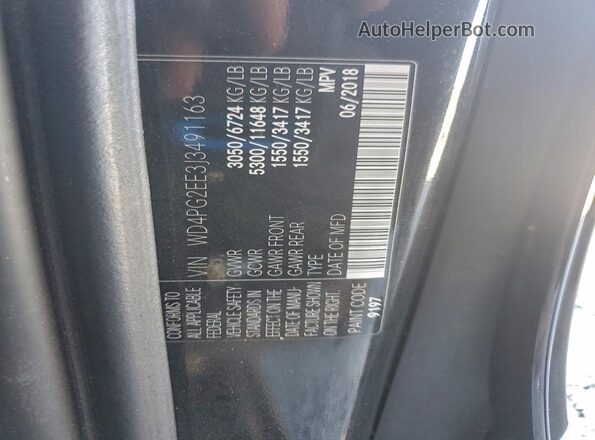WD4PG2EE3J3491163 2018 MERCEDES-BENZ METRIS Black 