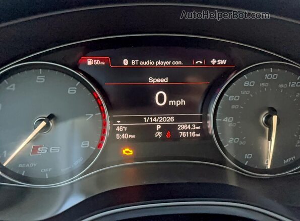 WAUH2AFC9GN146010 2016 AUDI S6 Black Սարքավորումների վահանակի տեսք