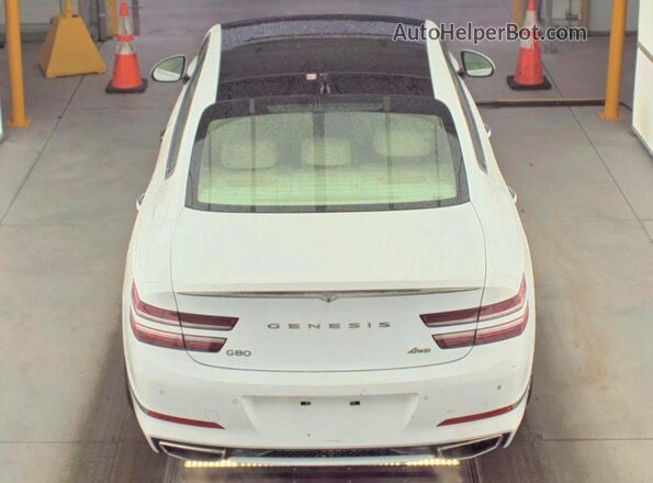 KMTGB4SC2NU092298 2022 GENESIS G80 White Սալոնի 360 աստիճան տեսք