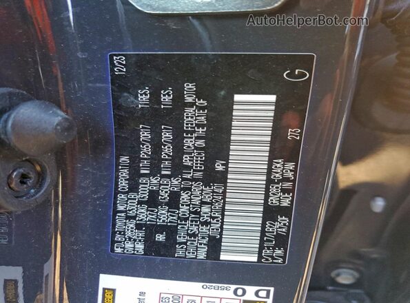JTENU5JR1R6241401 2024 TOYOTA 4RUNNER Gray სალონის 360-გრადუსიანი ხედი