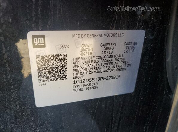 1G1ZD5ST0PF223915 2023 CHEVROLET MALIBU Black 