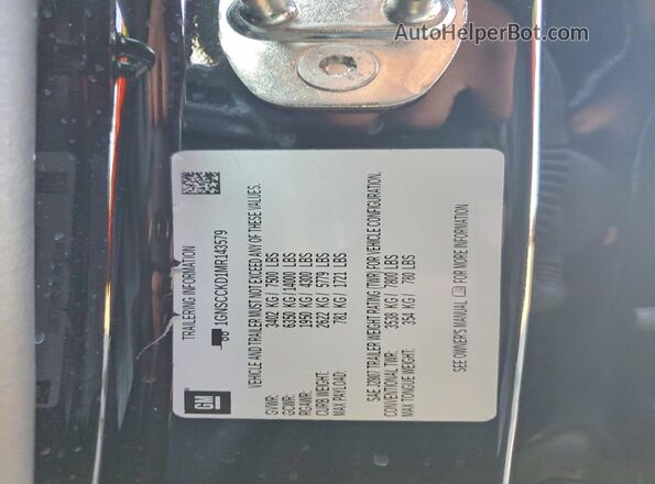 1GNSCCKD1MR143579 2021 CHEVROLET SUBURBAN Black Widok wnętrza 360 stopni
