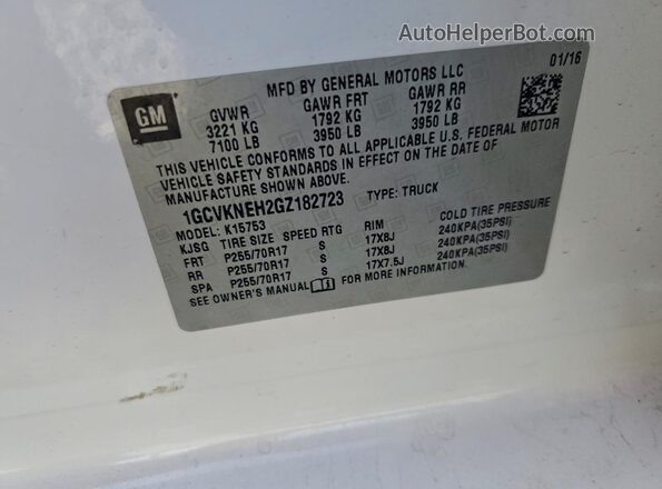 1GCVKNEH2GZ182723 2016 CHEVROLET ALL MODELS White 