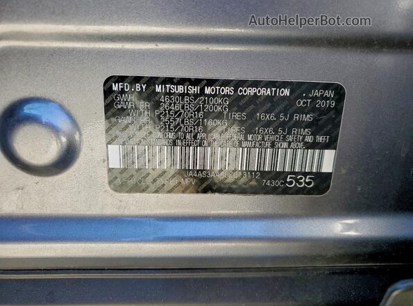 JA4AS3AA6LZ013112 2020 MITSUBISHI ECLIPSE Gray 