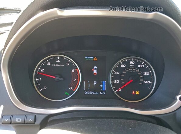 JA4AT5AA7KZ052475 2019 MITSUBISHI ECLIPSE Silver Vista del cuadro de instrumentos