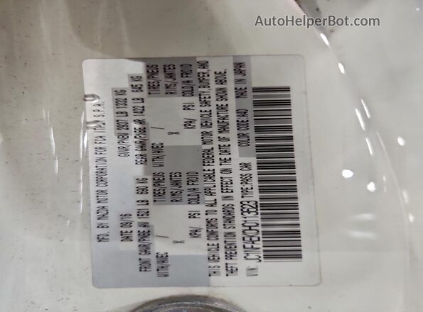 JC1NFAEK0H0113623 2017 FIAT 124 Белый Вид наклейки с VIN-кодом
