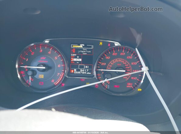 JF1VA2M67H9822739 2017 SUBARU WRX STI White Вид задніх сидінь