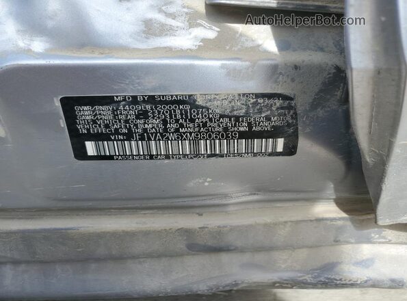 JF1VA2W6XM9806039 2021 SUBARU WRX Silver 