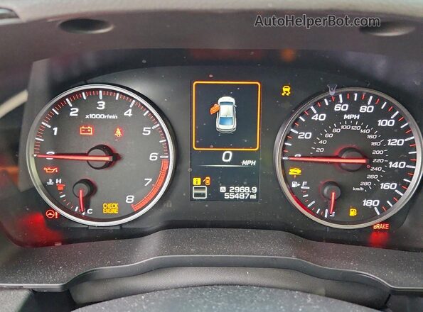 JF1VBAF68N9002492 2022 SUBARU WRX Gray ხელსაწყოთა პანელის ხედი