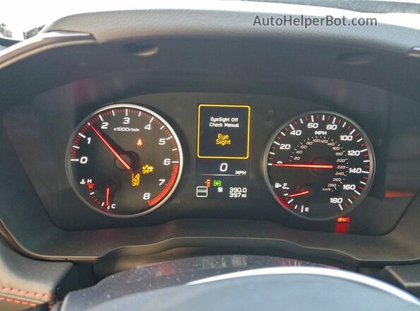 JF1VBAH62S9806358 2025 SUBARU WRX Silver Вид щитка приладів