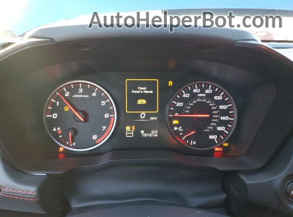 JF1VBAL6XP9801570 2023 SUBARU WRX Blue ხელსაწყოთა პანელის ხედი